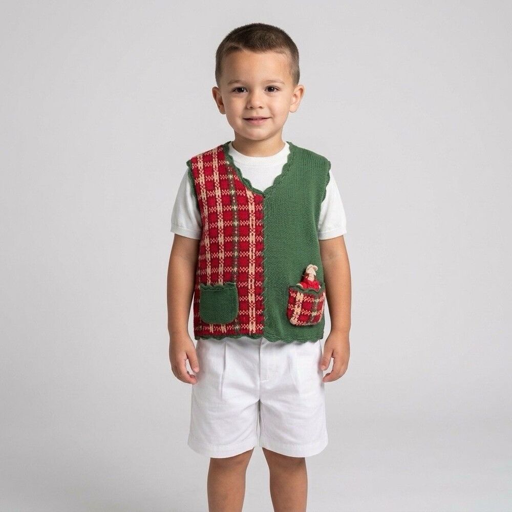 VTG The Eagle's Eye Sweater Vest With Attached Mousse To Pocket 90s Kids 3T